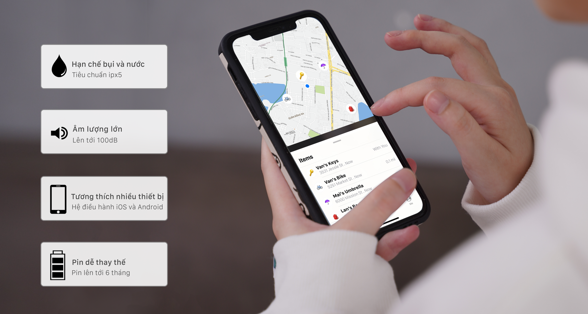 Thương hiệu Việt ra mắt thiết bị định vị giá rẻ, tính năng như AirTag, đạt chuẩn Apple - Ảnh 3.