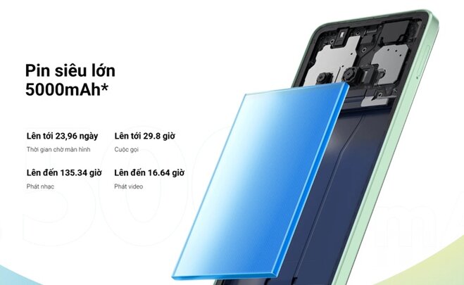 điện thoại Xiaomi Redmi A3x pin