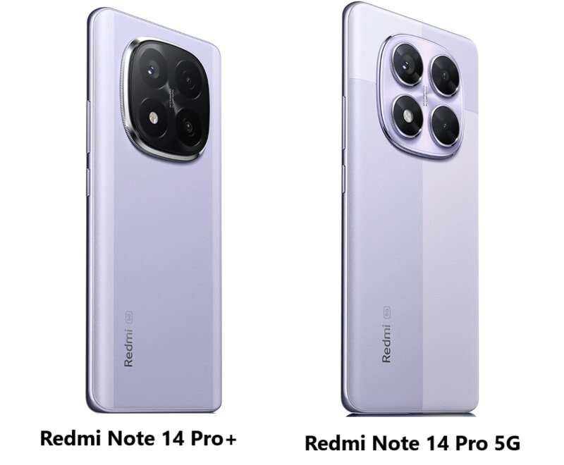 So sánh Xiaomi Redmi Note 14 Pro+ và Redmi Note 14 Pro 5G: 