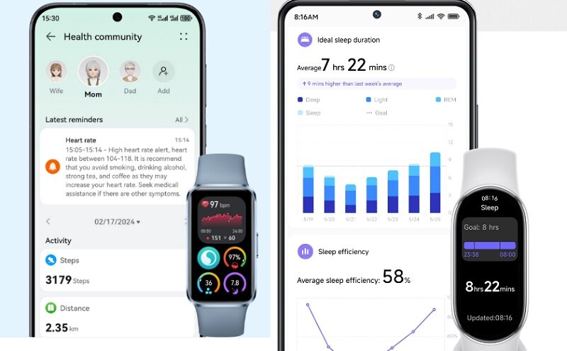So sánh Xiaomi Mi Band 10 và Huawei Band 10: Cùng 1 triệu nên chọn dây đeo thông minh nào?
